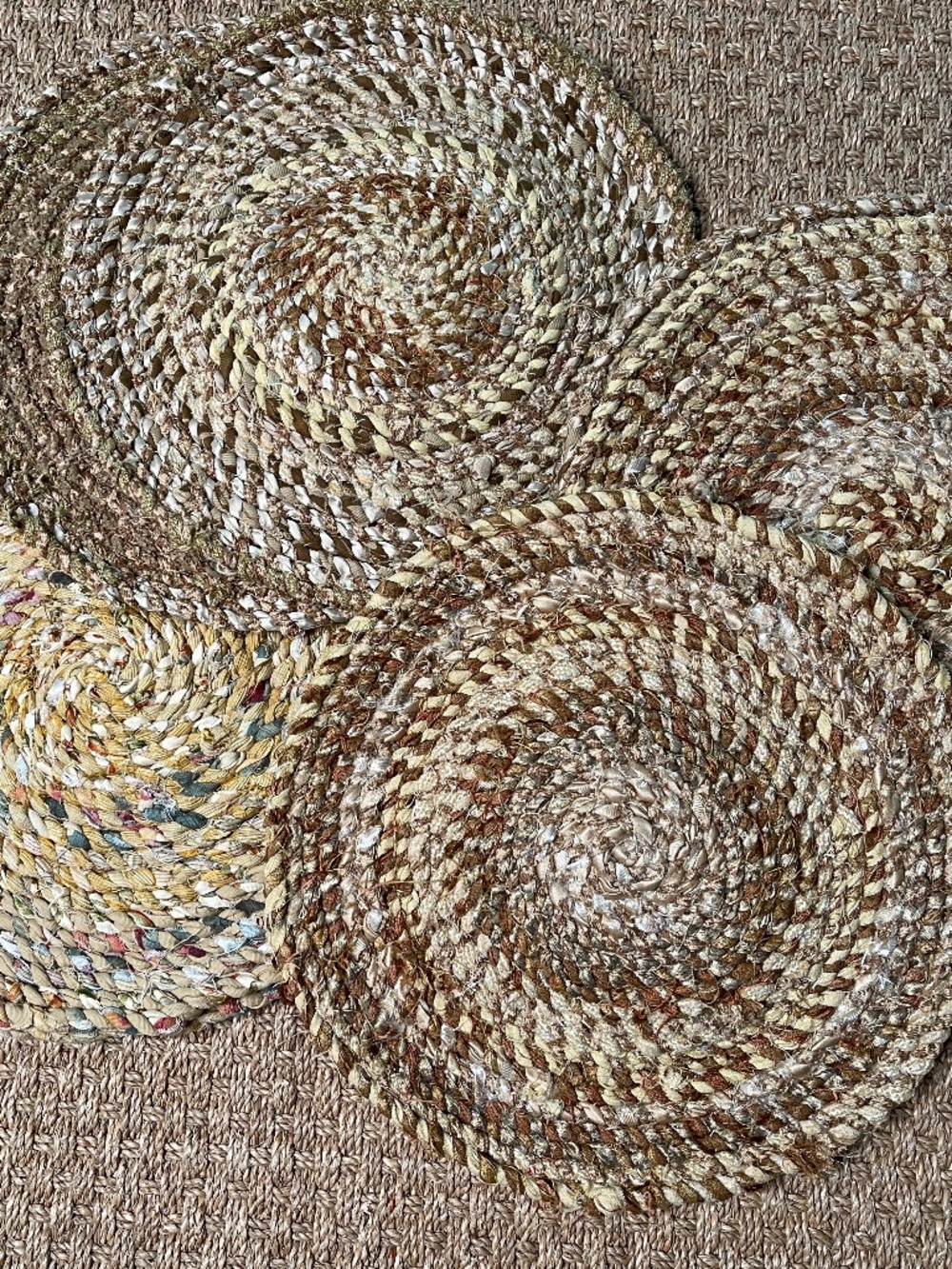 Handmade Woven Placemat 15" Wide Camel Color 8 Available